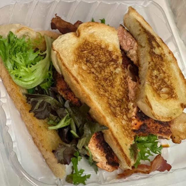 Salmon BLT Sandwich.